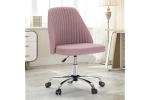 OLIXIS Home Office Chair - Armless Computer Desk Chair Adjustable Cute Modern Task Rolling Chair with Lumbar Support for Make Up,Small Space, Bed Room