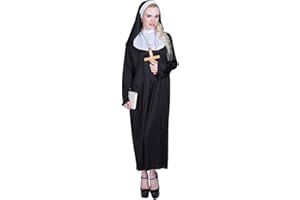 EraSpooky Women's Nun Costume Dress