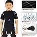 LANBAOSI Boy's Compression Shirts Child's Short Sleeve Base Layer Tops Black 5
