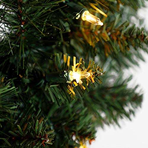 Home Heritage 5 Foot Spiral Design Artificial Topiary Pine Tree w/Clear Lights