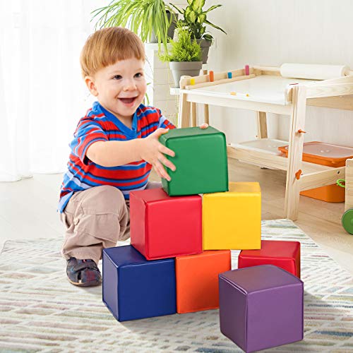 Costzon Soft Blocks, Toddler Foam Block Playset for Safe Active Play and Building, Indoor