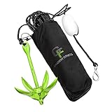 Gradient Fitness Marine Anchor, 3.5 lb Folding Anchor, Grapnel Anchor Kit for Kayaks, Canoes, Paddle Boards (SUP), (3.5 lbs)