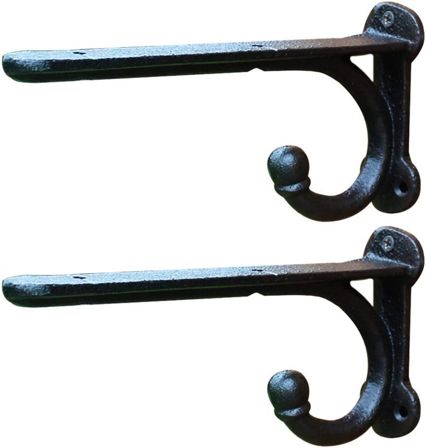 GONGFF Shelf Bracket Wall Hanging with Hook, 2 Pcs, Vintage