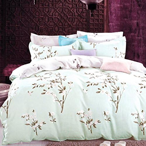 Essina King Duvet Cover Set 3pc Rosetta Collection, 100% Cotton 620 thread count, Reversible Duvet Cover, Pillow Sham, Lisabena