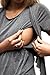sofsy Soft-Touch Rayon Blend Tie Front Nursing & Maternity Fashion Top Charcoal Medium