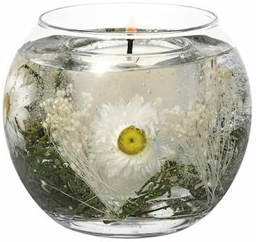 Cotton Daisy Stoneglow Botanics Natural Wax Fishbowl Refillable Scented Jar Candle