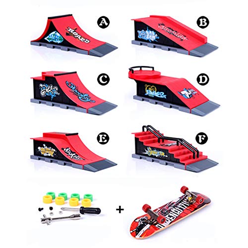 image for Wenasi Skate Park Kit, Ramp Parts for Finger Skateboard Ultimate Parks