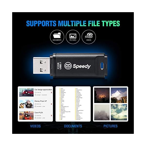 AXE Speedy 512 GB USB 3.1 SuperSpeed USB-Stick, Lesegeschwindigkeiten von bis zu 400 MB/s, Speicherstick – Bild 7