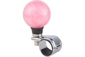 Arenbel Round Steering Wheel Booster Car Turning Spinner Ball Assist Grip Knob Handle Fit Most Vehicles Trucks Boats, Pink