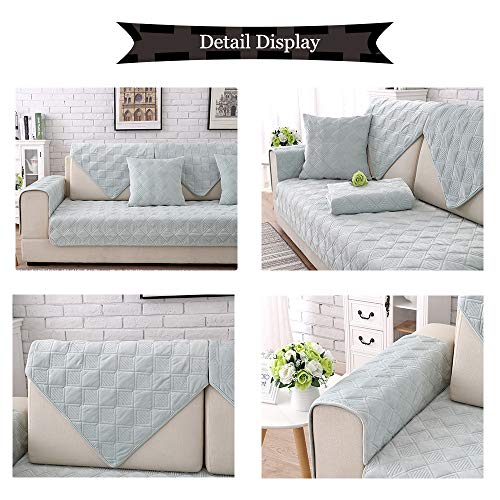 TEWENE Sofa Cover, Velvet Couch Cover AntiSlip Sectional Couch Covers