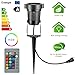 Houkiper RGB Outdoor Spotlight Led Lawn Flood Light Stake, 6W Outdoor Color Changing Landscape Lighting Fixture, Waterproof Ac Electric Landscaping Spot Light for Yard Garden Driveway Pathway Garden