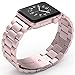 PUGO TOP Compatible with Stainless Steel Metal Iwatch Band 42mm 44mm Series 5/4/3/2/1 Men Women with Classic Butterfly Buckle. (42mm/44mm, rose gold)