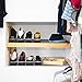 Shoe Slots Organizer Rack for Storage: Adjustable Double Slot Space Saver Stackers for Shoes - Set of 8 Compact Shoe Stacker Organizers and a Hanging Scarf / Belt Holder for Easy Closet Organization