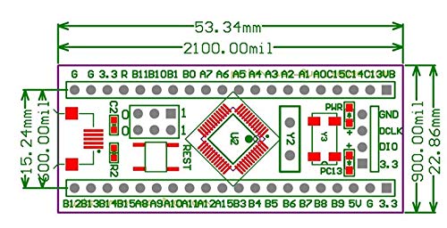 STM32F103C8T6 ARM STM32 Minimum System Development Board Module STM32F103C8T6 Core Learning Board - Thumbnail 4