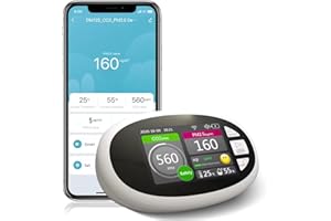 E-SHIDAI Air Quality Monitor Indoor, 8-in-1 Digital Display, CO2, PM2.5, PM1.0, PM10, AQl, Temperature, Humidity & Time Display with WiFi,Air Quality Tester for Home