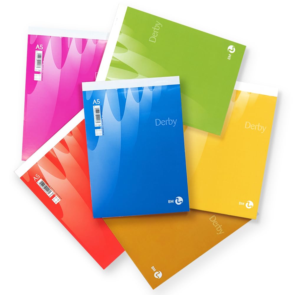 BM BeMore Notes Derby 0100013 Notes Pad Metallic Dot A5 Size 5 mm Squares 5 mm Paper 60 g/m2 Pack of 10