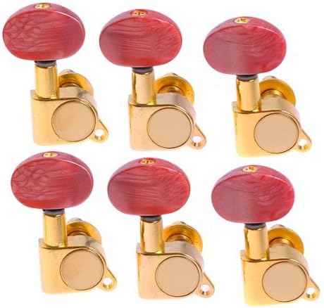 1set 6R K-801 Enclosed Gold Tuning Pegs Machine Head Tuners for Acoustic Guitar