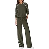 Sampeel Women 2 Piece Lounge Sets Sweatsuit Fall Outfits Matching Wide Leg pants Set Tracksuit Trendy Clothes