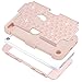 New iPod Cases 2019 Released,iPod 6/5 Case, PIXIU Shockproof Heavy Duty High Impact Rhinestone Bling Hybrid Armor Protective Case Cover Rose Gold