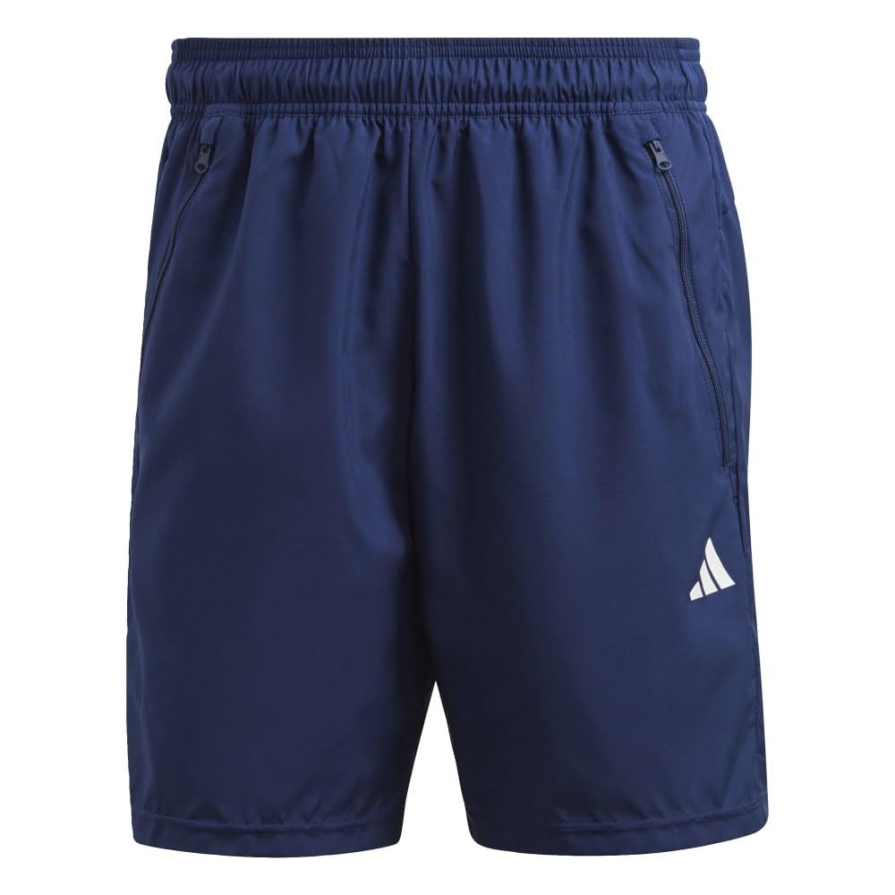 Adidas Men's Train Essentials Woven Shorts, Dark Blue/White, Large/5" Image