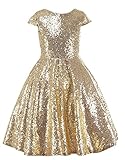 princhar Girl's Sequin Tutu Flower Girl Dress Kids Party Holiday Dress