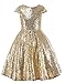 princhar Girl's Sequin Tutu Flower Girl Dress Kids Party Holiday Dress