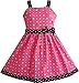 Sunny Fashion Girls Dress Heart Print Pink Size 7-8
