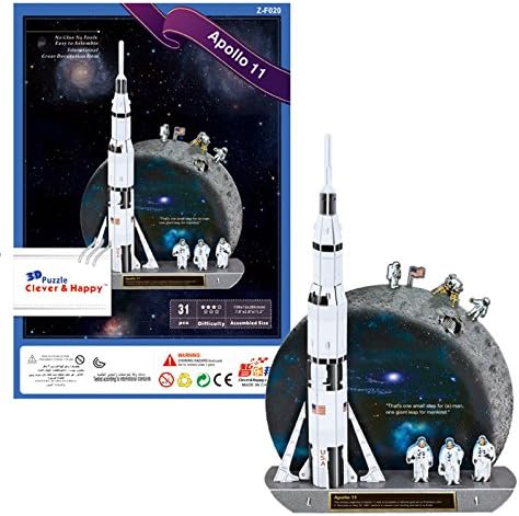 TigerZilla Apollo 11 Shuttle 3D Puzzle Jigsaw Model NASA Space Birthday Gift