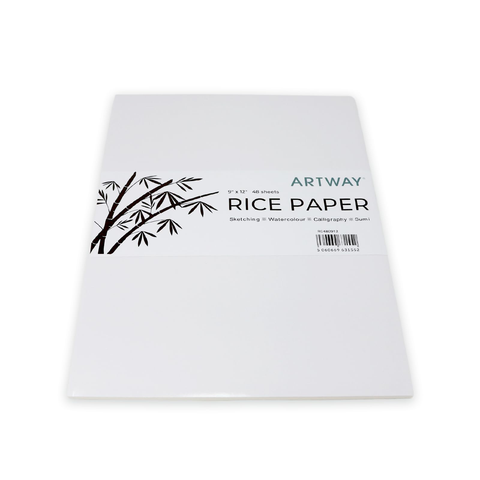 Artway Chinese Sumi Rice Paper Pad - 48 Sheets - 9" x 12" - 35gsm, White