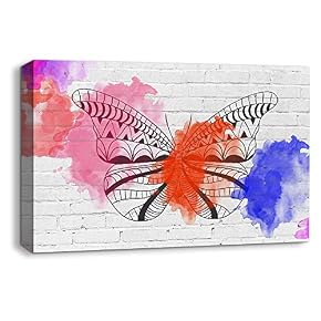 Canvas Wall Art Abstract Ink Animals...