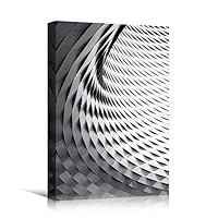 Canvas Wall Art White Building Pattern Abstract Architecture & Maps Building Chic Home Office Photography - 12x18 inches