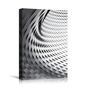 signwin Canvas Wall Art White Building Pattern Abstract...