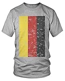 Deutschland Germany Flag, Faded Vintage German Flag Men's T-shirt, Amdesco, Athletic Heather Gray Medium
