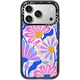 CASETiFY Impact iPhone 17 Pro Case [Slim/Compatible with Magsafe / 8.2 ft. 4X Military Grade Drop Protection] - Mystic Daisy - Clear Black