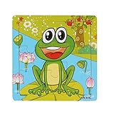 SMTSMT Frog Wooden Kids Children Jigsaw Education And Learning Puzzles Toys