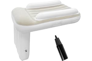 Inflatable Airplane Bed for Toddler, Portable Toddlers Airplane Blow Up Bed for Travel, Baby Airplane Mattress with Hand Pump