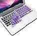 GMYLE(R) Hard Case Frosted for MacBook Air 11 inch - 4 in 1 Rubberized (Rubber Coated) Hard Case Cover - Soft Sleeve Bag and Silicon Keyboard Protector - Clear LCD Screen Protector (Deep Purple)