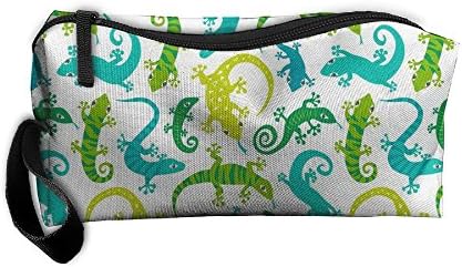 Portable Cute Animals Cute Lizards Pencil Pen Case Cosmetic Makeup Bag For Women And Girls Students