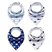 Baby Bibs,Baby Drool Bibs,Baby Bandana Drool Bibs for Drooling and Teething,4-Pack Gift Set