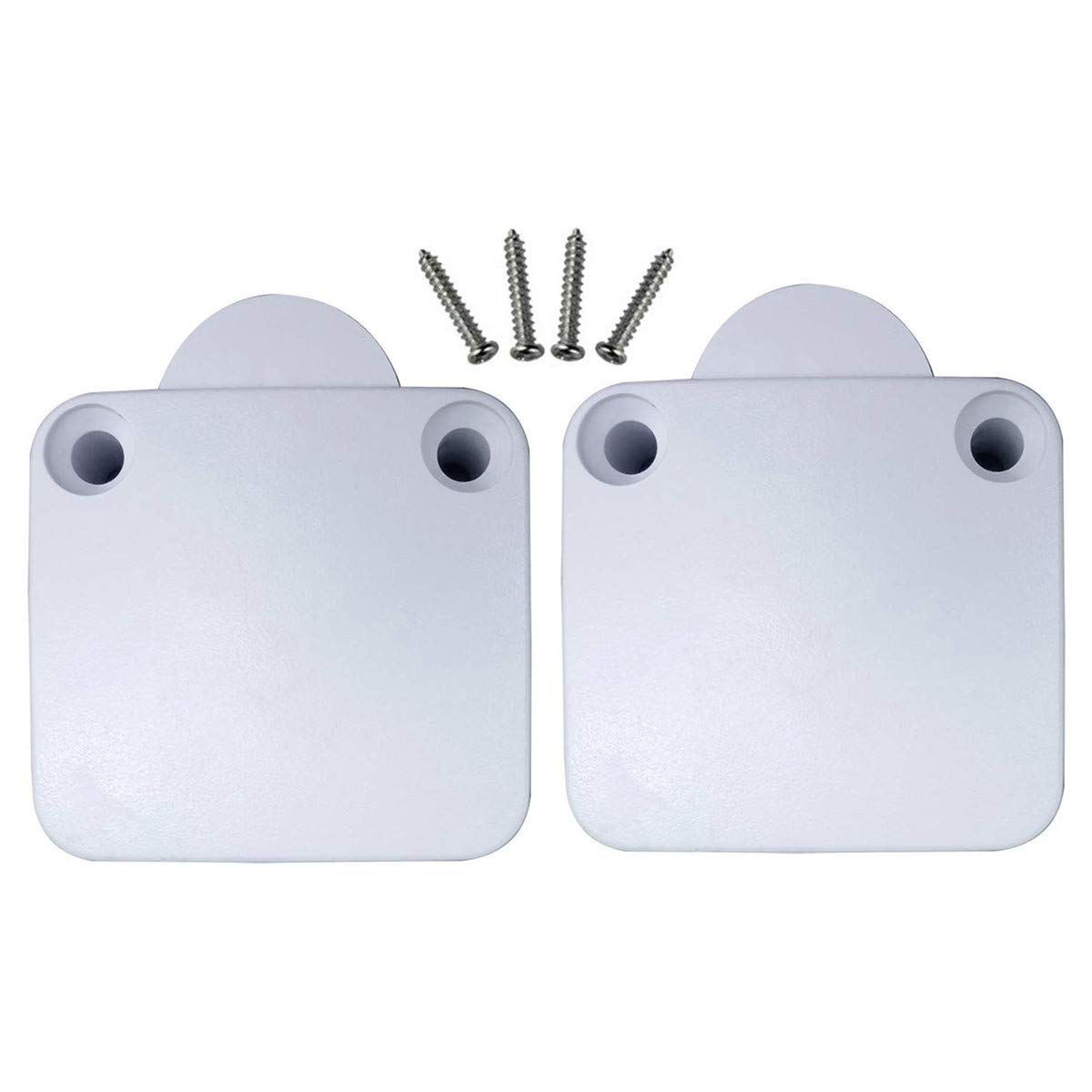 2 Pack Door Switch Push to Break Cupboard Door Light Switch Cabinet Lamp Wardrobe Touch Closet 2A 250V (White)