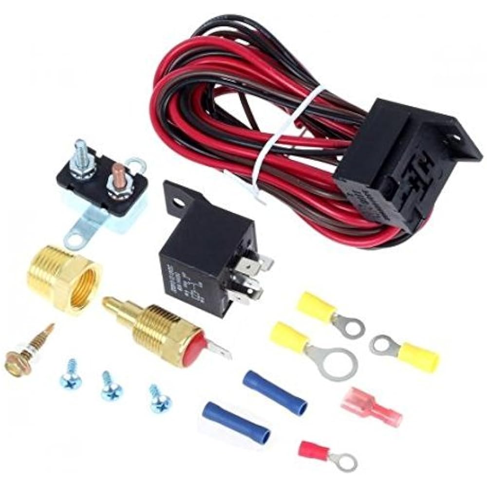 175185 Degree Electric Cooling Fan Thermostat Kit Temp Sensor