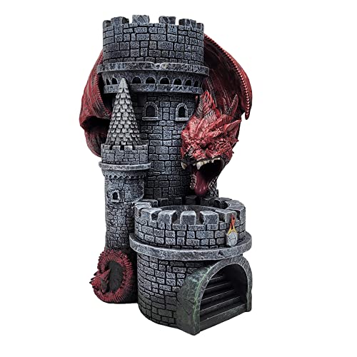 Dice Co. Dragons Keep Castle Dice Tower Heavy Duty Resin and