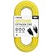 Otimo 100 Ft 14/3 SJTW Yellow, Outdoor Extension Cord - 3 Prong Ground Plug, 13A 1625W, Water & Weather Resistant, Flame Retardant