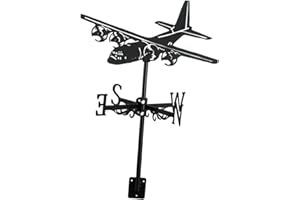 Ｂｅｓｇａ Airplane Weathervane, Metal Plane Vane Roof Decoration Accessories, Aircraft Ornament, Wind Direction Indicator for Cot