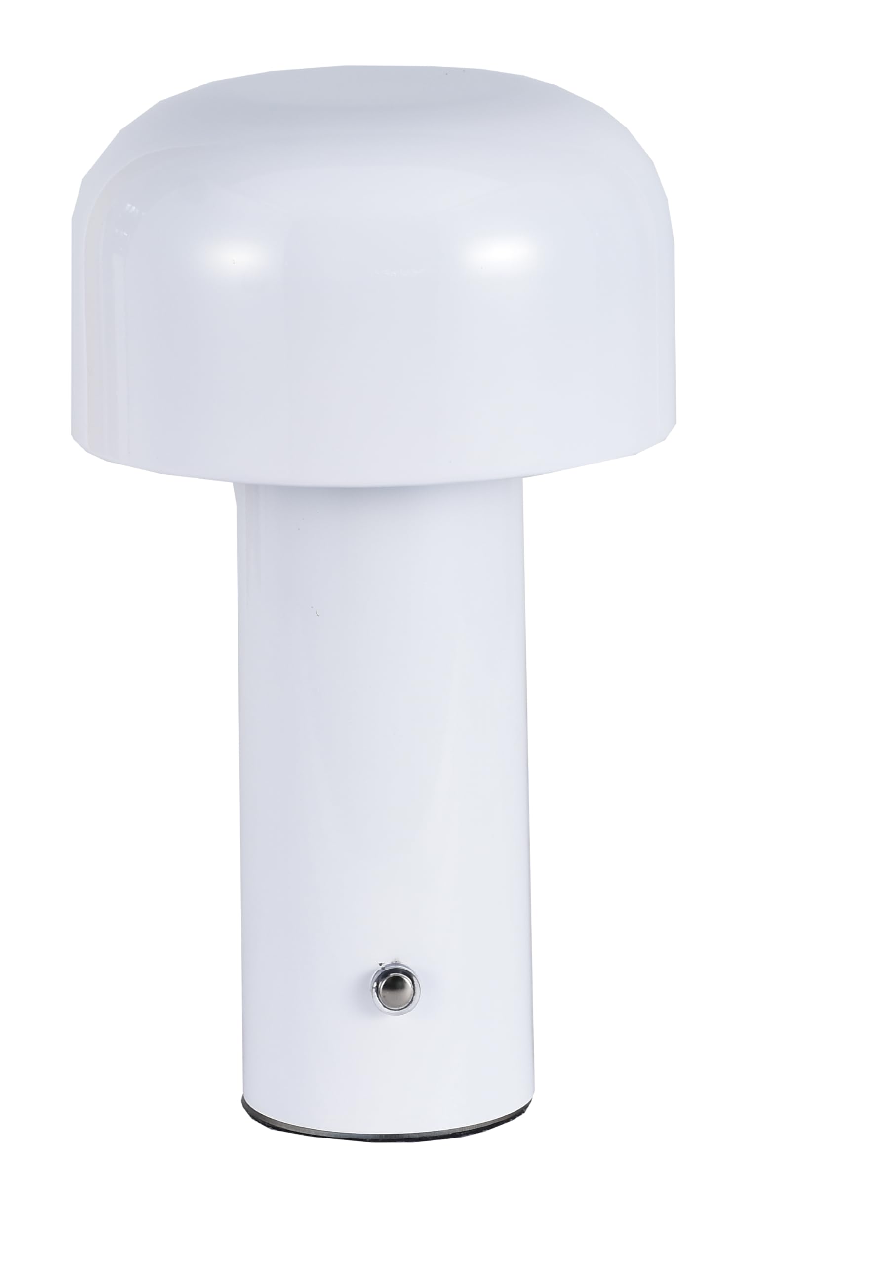 TEKLED® Elegance Table Lamp 3 Lighting Colors Brightness | Dimmable Decorative LED with Touch Control |1800 mAh, USB Rechargeable Desk Lamp| for Bedroom, Living Room, Cafe, Bar - Mushroom - White