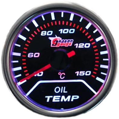 New 2 Inches 52mm Smoke Len LED Indicator Oil Tempreature Temp Gauge Car Boat Truck