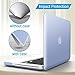 IBENZER Compatible with MacBook Pro 13 Inch case A1278 Release 2012-2008, Plastic Hard Shell Case with Keyboard Cover for Apple Old Version Mac Pro 13 with CD-ROM, Serenity Blue, P13SRL+1A