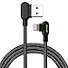 Made for The Game Connecting Cable for Apple- 6 ft 1800mm Length 2A Current 90 Degree USB AM Reversible Cool Working Indicator Designed for Apple iPhone Ipad Charger