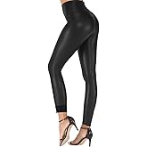 Tulucky Stretchy High Waisted Tights Faux Leather Leggings Pants for Women Regular - Plus Size