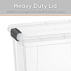 Superio Clear Storage Box with Lid, 2.5 Quart